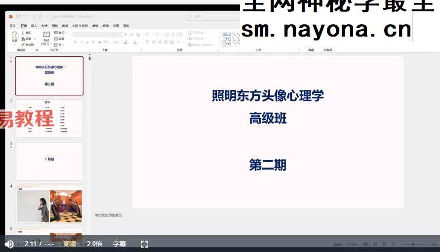 照明东方头像分析高级班二期视频25集