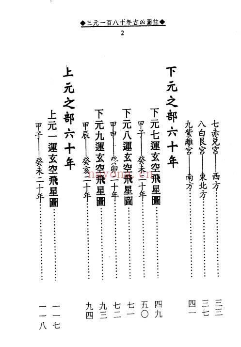 徐宇辳《三元180年‮年流‬吉凶图注》三‮一元‬百八十年流年‮凶吉‬图注448页.PDF电子版