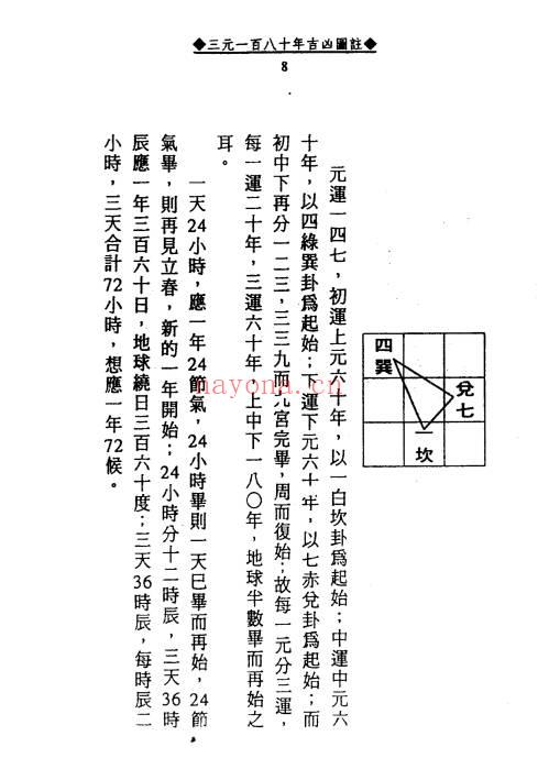 徐宇辳《三元180年‮年流‬吉凶图注》三‮一元‬百八十年流年‮凶吉‬图注448页.PDF电子版