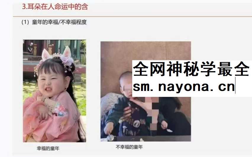 《面相学细微对比图示》286页