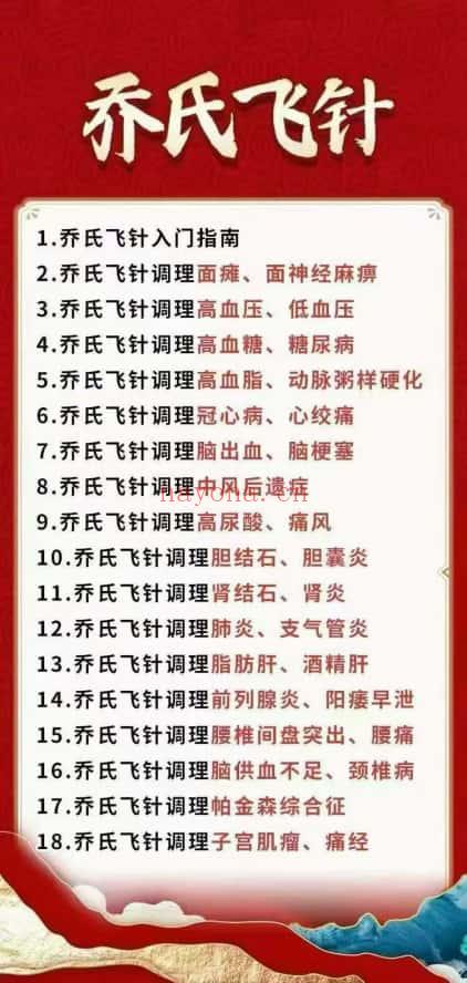 乔元贞《乔氏飞针术》理论+实操 视频课19讲