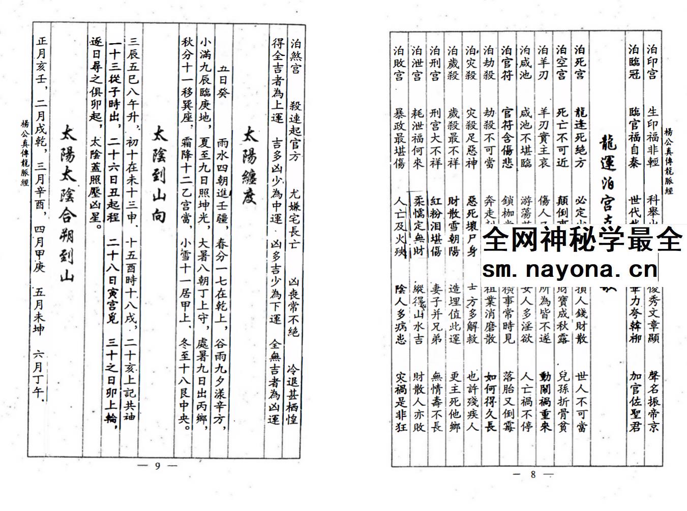 杨救贫原着《杨公真传龙脉经》古本26页