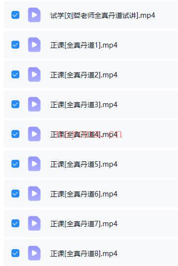 刘哲《全真丹道》8天课程 视频9集