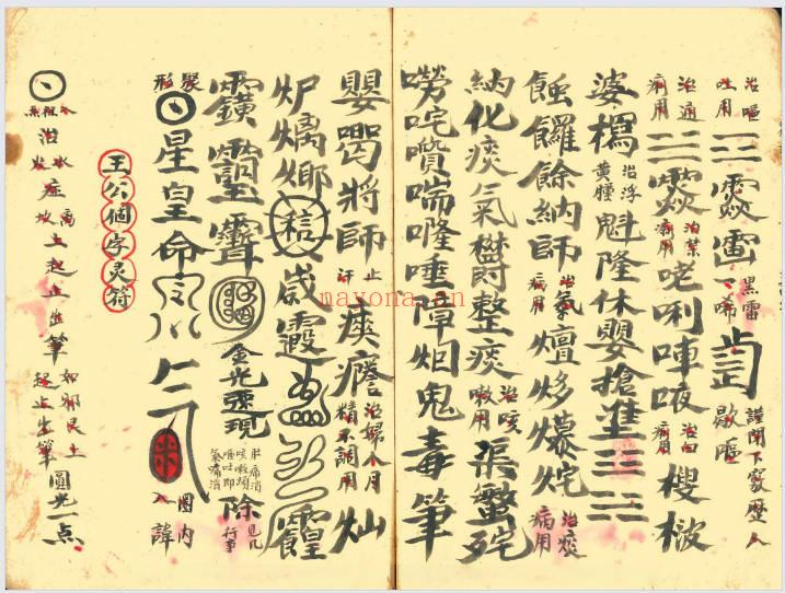 清代梅山道长秘传《先天符法变身全本一宗》96单页.PDF电子版