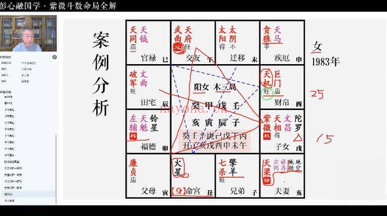 彭心融《紫微斗数命局视频全解》视频课151集