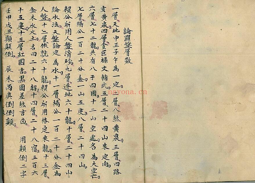 风水古籍《论度层水法全秘》光绪年间版104页双页版 国学古籍 第1张