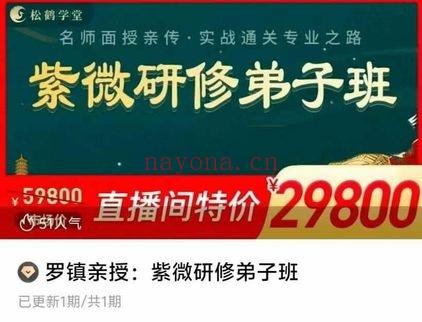 罗镇《紫微斗数研修弟子班+第12期案例分享》视频课44集