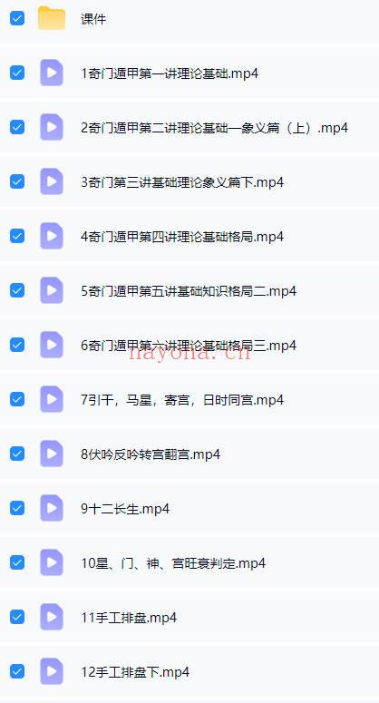 路阳老师《阴盘奇门遁甲实战班》教学视频44集+课件91本