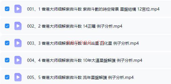 香港大师张骏曜《细解紫微斗数》视频课5集