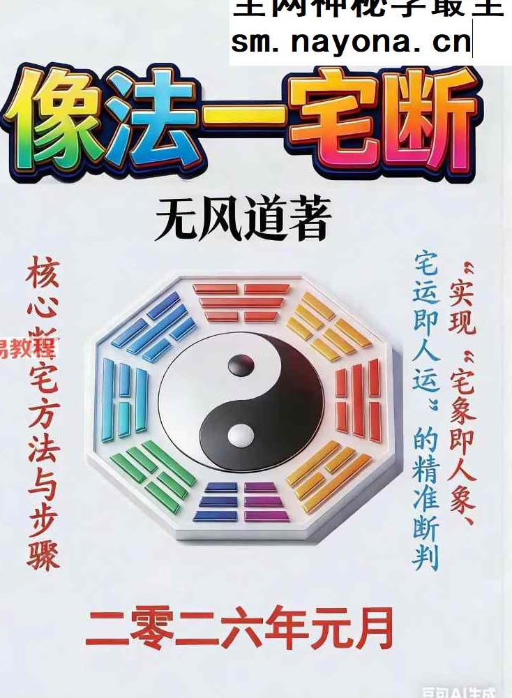 无风道-《象法一宅断》核心断宅的方法与步骤 171页;完稿.pdf