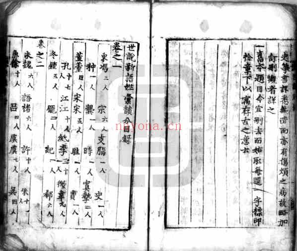 C0409_姓氏研究_世说新语姓汇韵分1.pdf[地方藏谱] - 家谱
