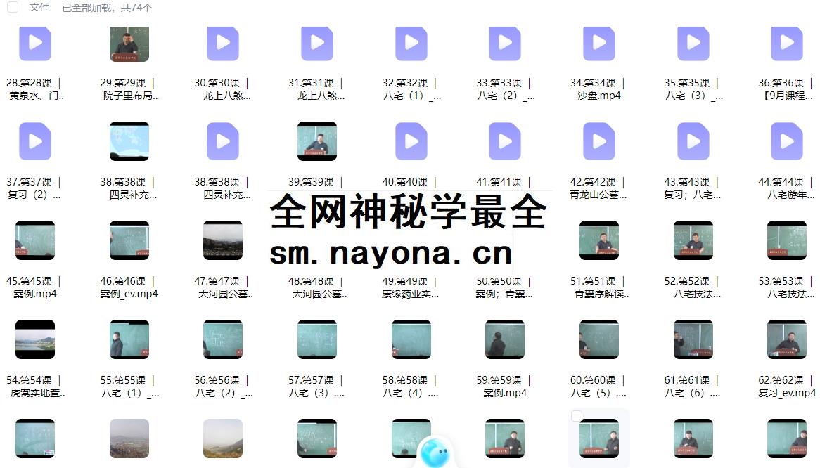 260177 昆仑翟家易学风水专业班73集，每讲20分钟左右Y插图