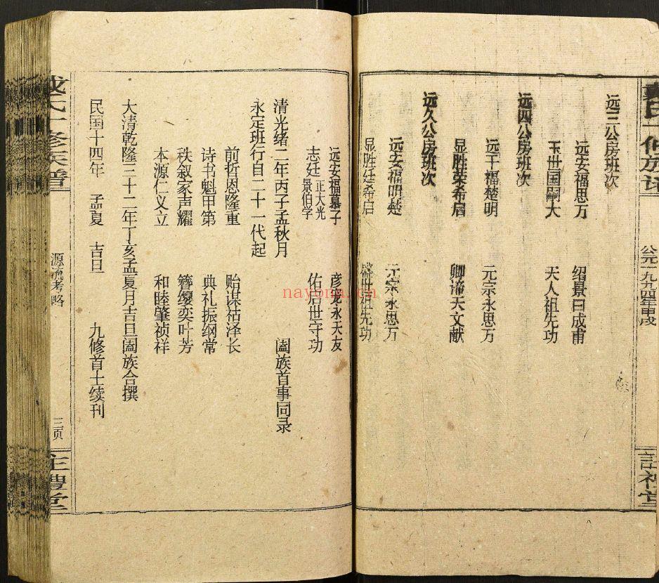 戴氏宗谱族谱(犹他州藏湖南省)共116册