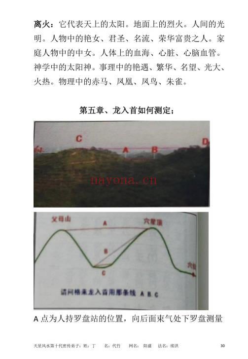 丁续洪《天星龙穴受教版》《天星风水砂法》72页+56页.天星风水第十代秘传弟子 两册PDF电子版
