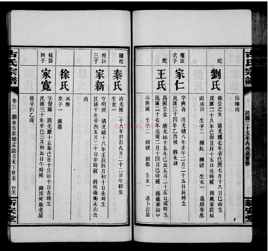 古氏宗谱族谱（犹他州藏湖南省）共1册