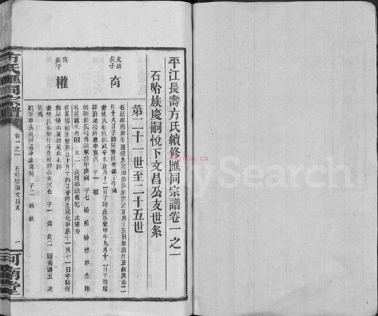 方氏宗谱族谱(犹他州藏湖南省)共99册