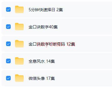 张瑞依弟子王春林【微信头像 全息风水 号码秒断 择日 金口诀数字】5套视频课