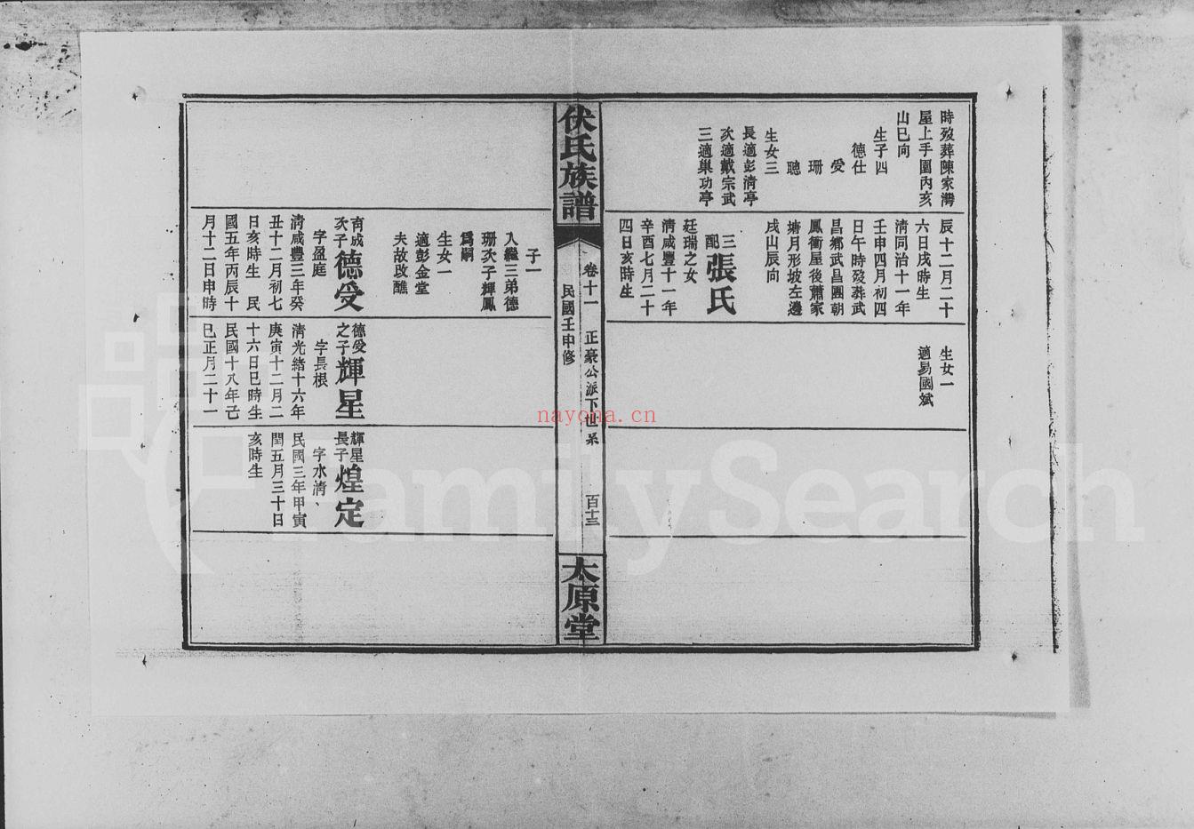 伏氏宗谱族谱（犹他州藏湖南省）共2册