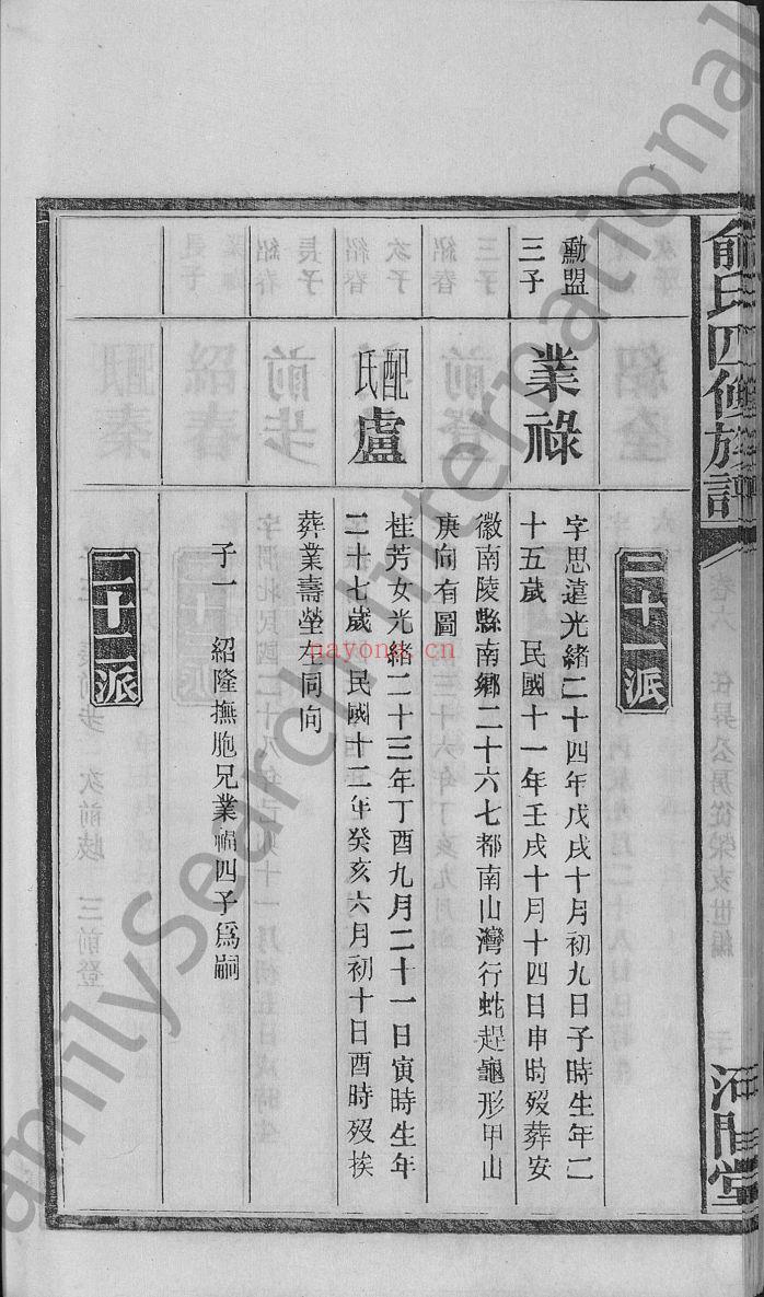 俞氏宗谱族谱（犹他州藏湖南省）共8册