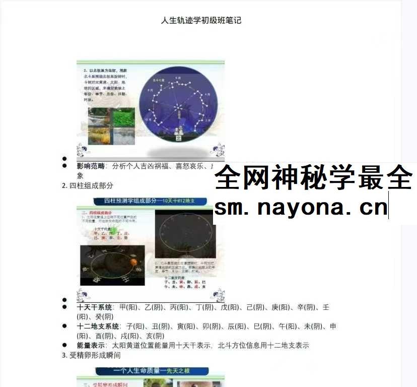 易海游龙《人生轨迹学初级班笔记》102页