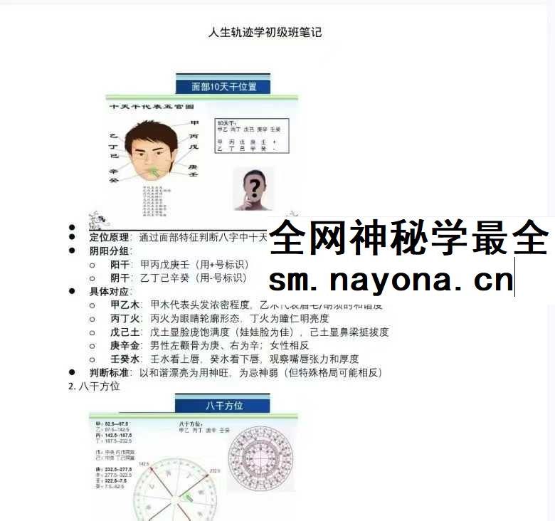 易海游龙《人生轨迹学初级班笔记》102页