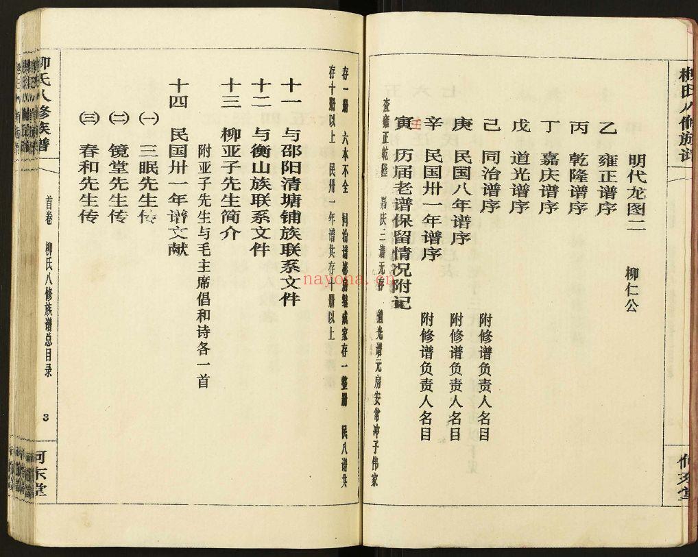 柳氏宗谱族谱(犹他州藏湖南省)共17册