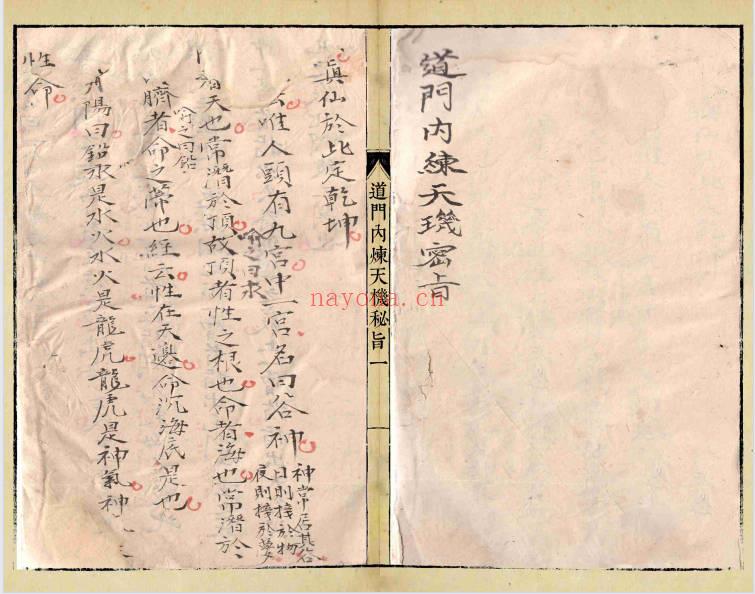 《道门内炼天机秘旨》58筒子页.PDF电子版