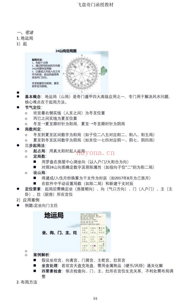 易海游龙老师整理《飞盘奇门函授教材》104页.PDF电子版
