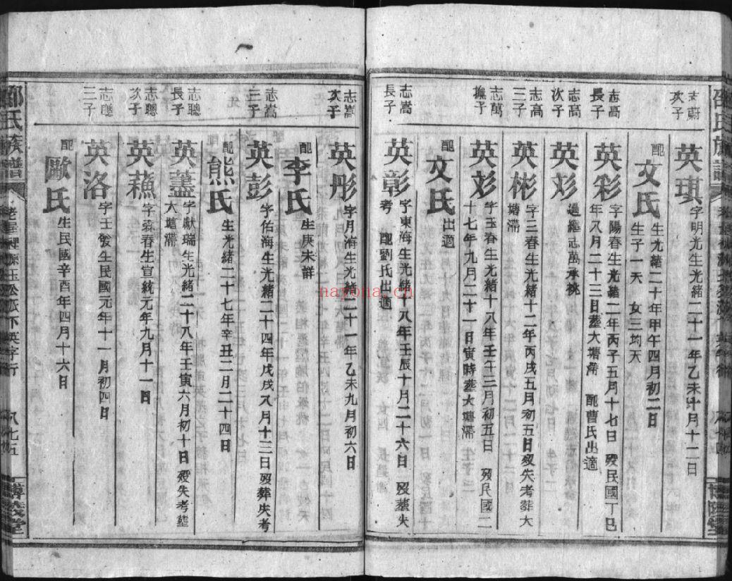 邵氏宗谱族谱（犹他州藏湖南省）共20册