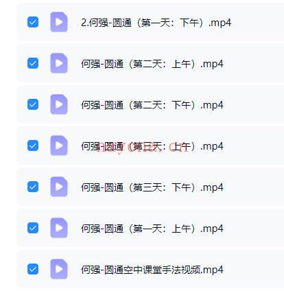 何强《“圆通整体平衡术”精准实战速成推广班》视频课7集