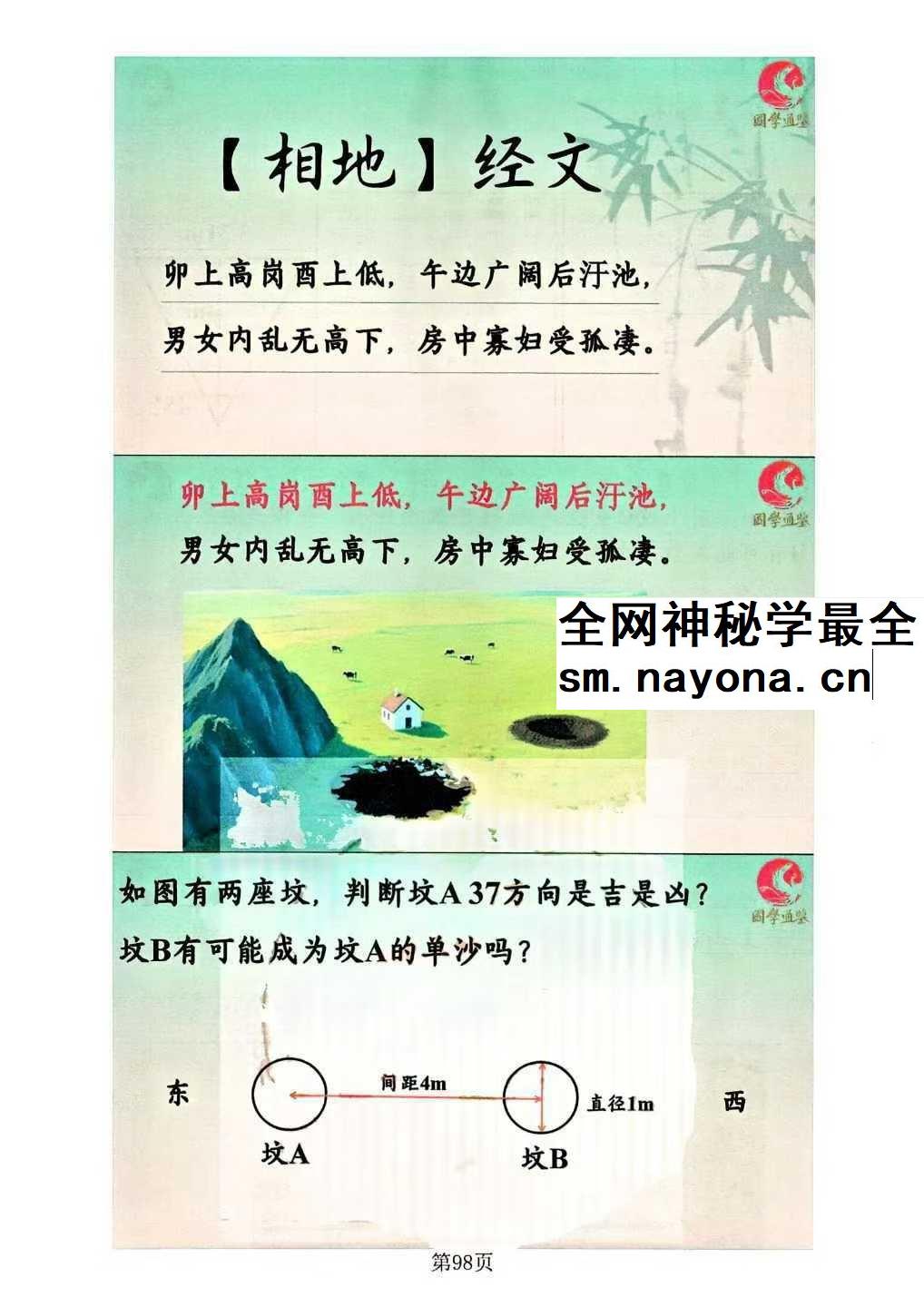 张树怀孙子张秩也 金锁玉关 相地篇 290页 原件pdf