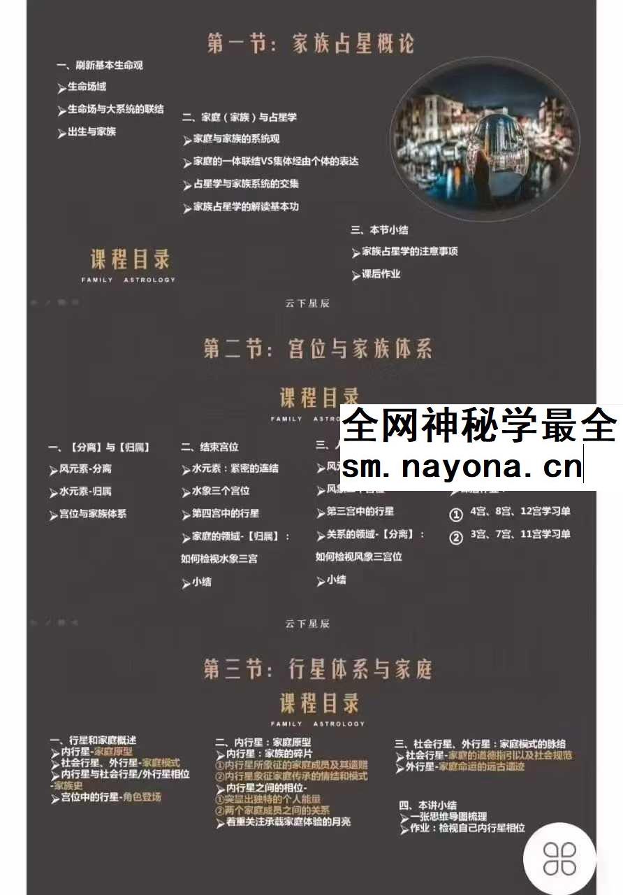 云下星辰 家族占星大专栏