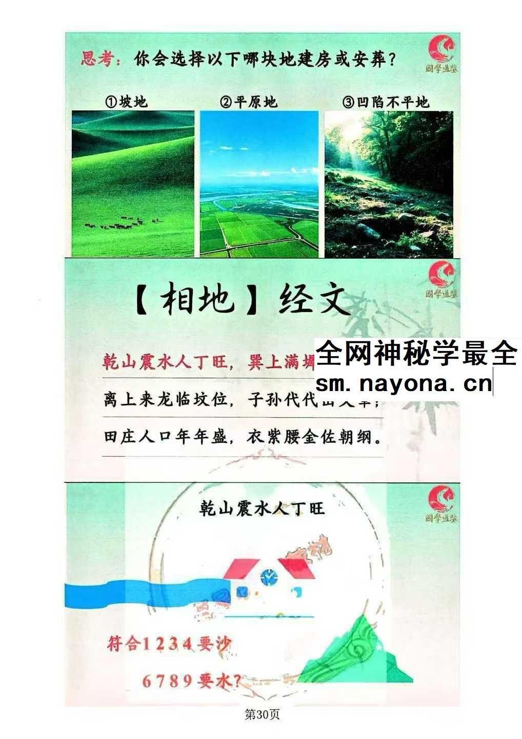 张树怀孙子张秩也 金锁玉关 相地篇 290页 原件pdf