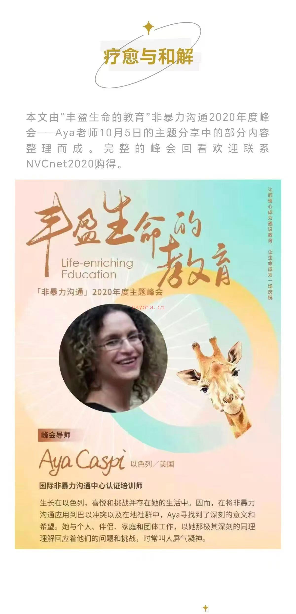【非暴力沟通】疗愈与和解|Aya带领