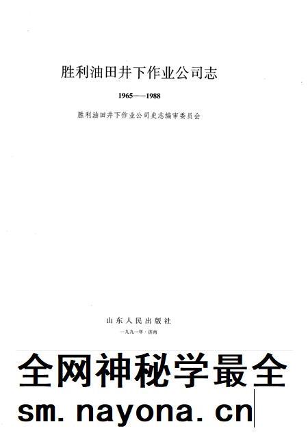 胜利油田井下作业公司志  1965-1988.pdf电子版_山东省志插图1