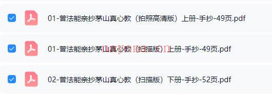 曾法能(能公)《茅山真心教曾法能亲抄法本》上册+下册.PDF电子版