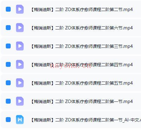 梅瑞迪斯｜ZO体系疗愈师培训1-5阶 视频课合集