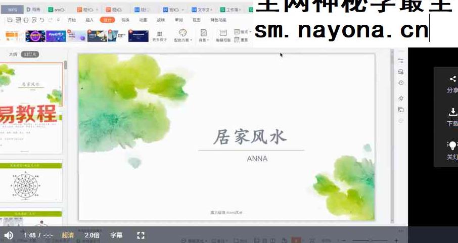 Anna-安娜环境科学（居家风水）视频8集 
