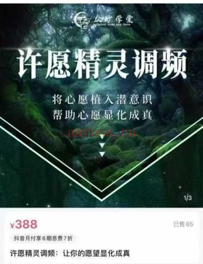 《许愿精灵调频：让你的愿望显化成真》3集视频+2集音频