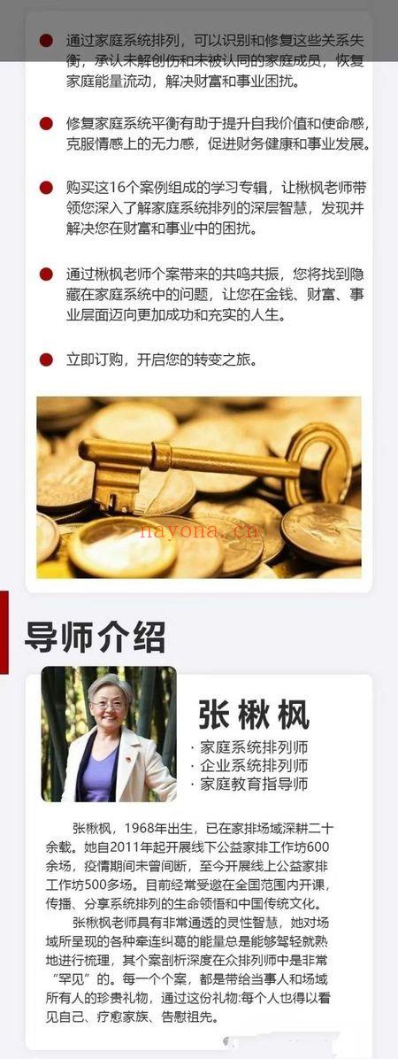 张楸枫《事业金钱财富和什么有关》视频课34集含讲解