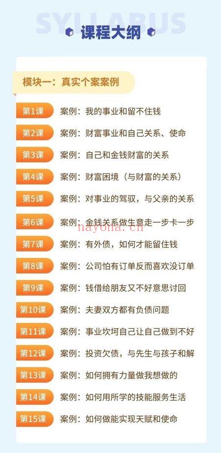 张楸枫《事业金钱财富和什么有关》视频课34集含讲解