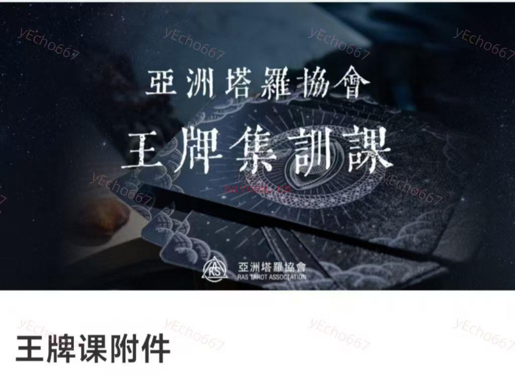 【塔罗课程】亚塔潘子仲~王牌课附件课程含职业发展规划培训课程