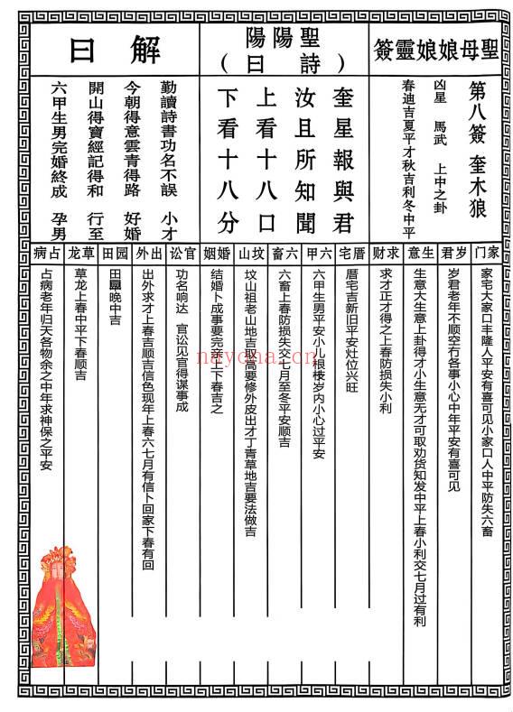 《圣母娘娘灵签》30页.PDF电子版