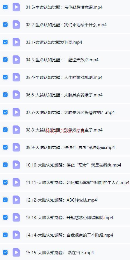 《命运认知觉醒》视频课30集