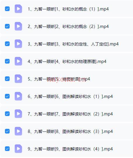 王九智《风水一眼断》教学视频9集