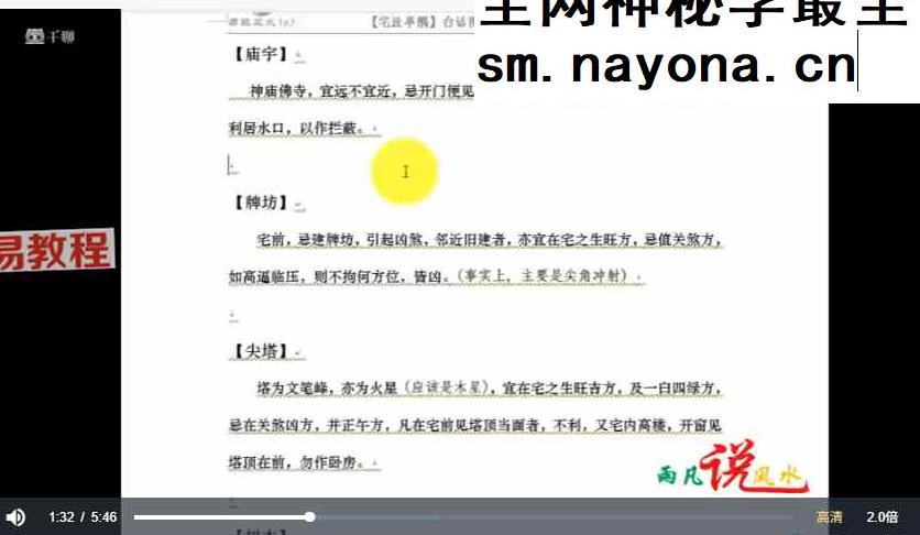 雨凡~《宅法举隅》 白话图文演示译解视频18集