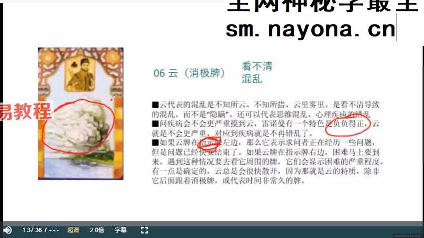 橘子 雷诺曼全阶课视频19集