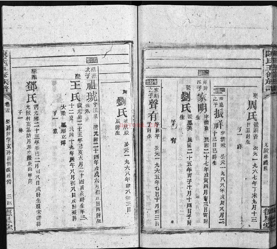 陈氏五修族谱(犹他州藏湖南省图书馆藏本)共35册