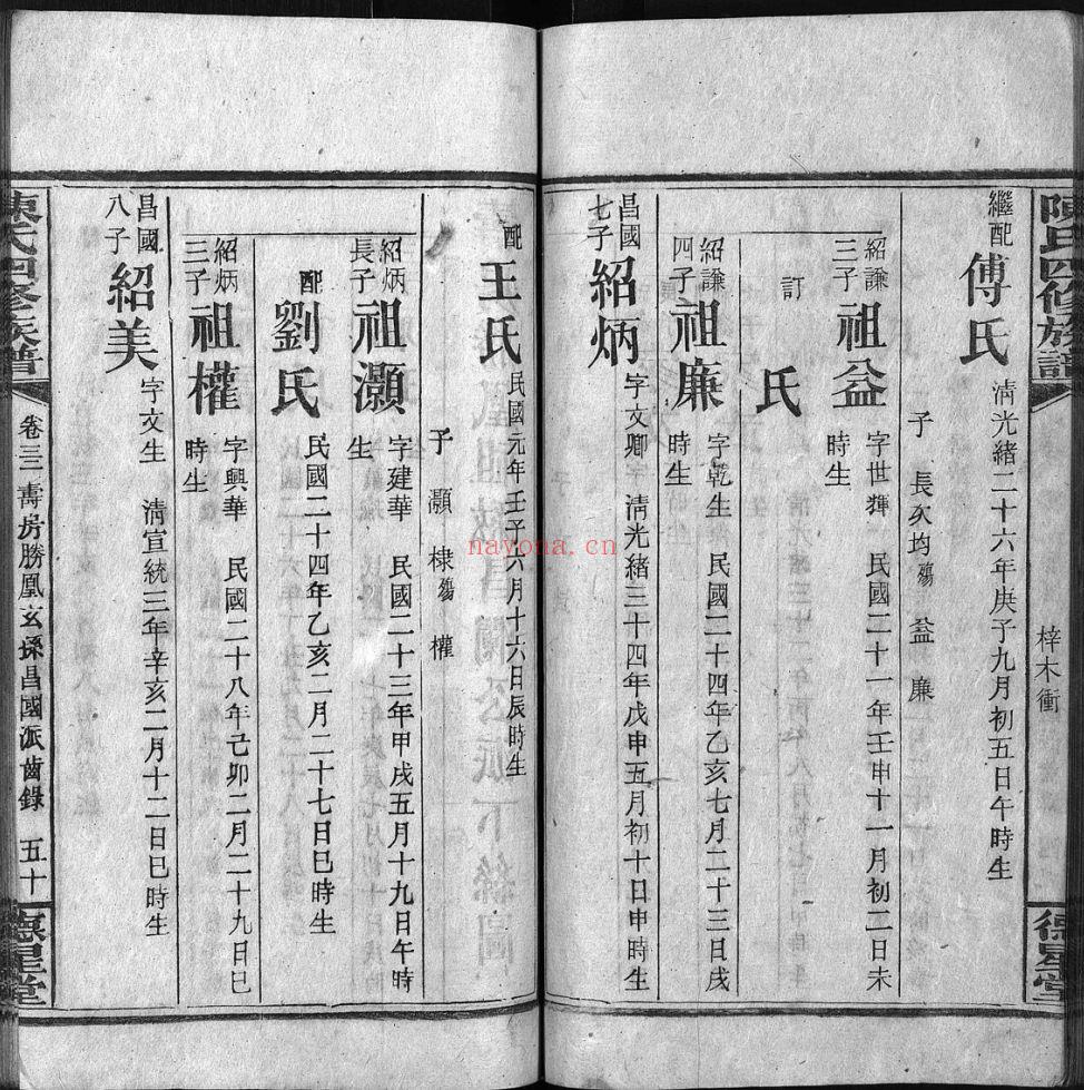 陈氏四修族谱(犹他州藏湖南省图书馆藏本)共29册