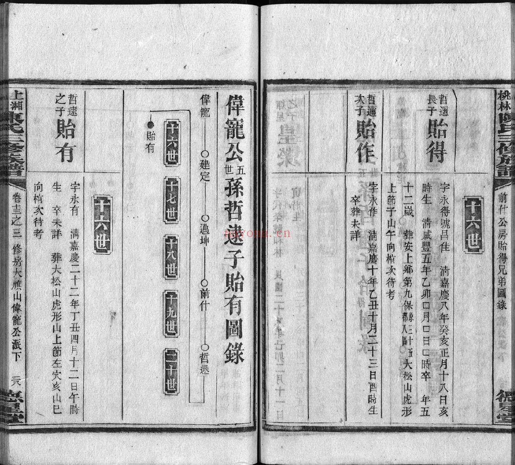 湘乡桃林陈氏三修族谱(犹他州藏湖南省图书馆藏本)共22册